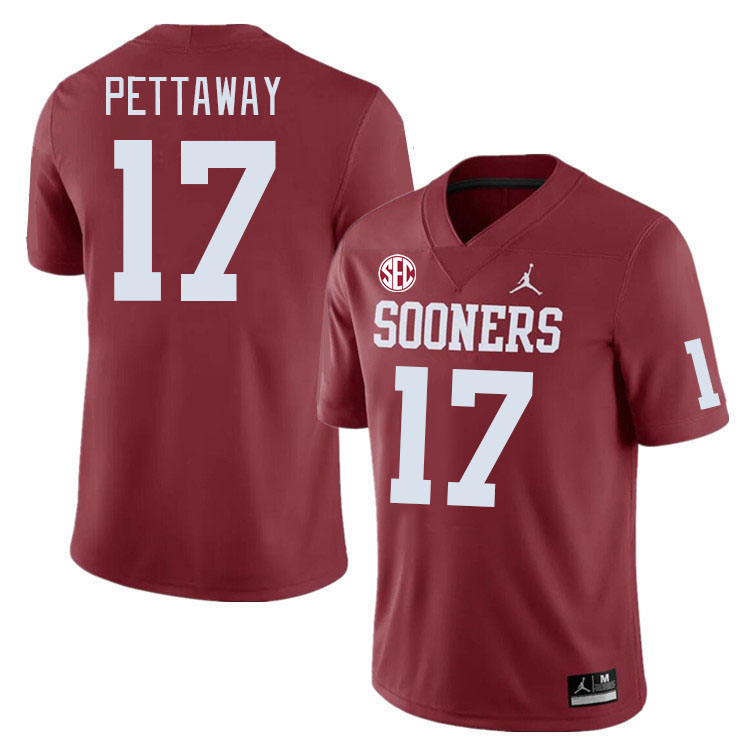 #17 Jaquaize Pettaway Oklahoma Sooners 2024 SEC Conference College Football Jerseys-Crimson